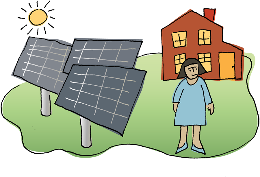 Illustration representing a SolarInvest owner