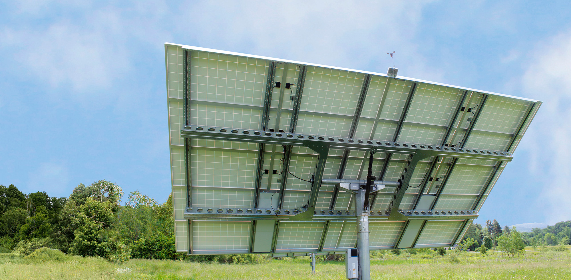 Backside of a solar panel